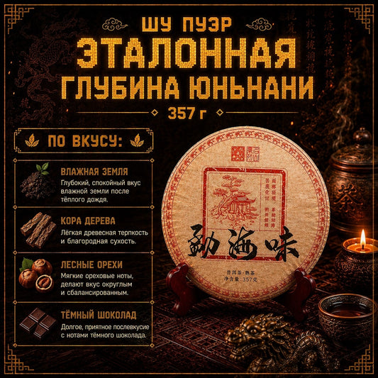 🍂 Шу Пуэр 357 г — эталонная глубина Юньнани 🍂